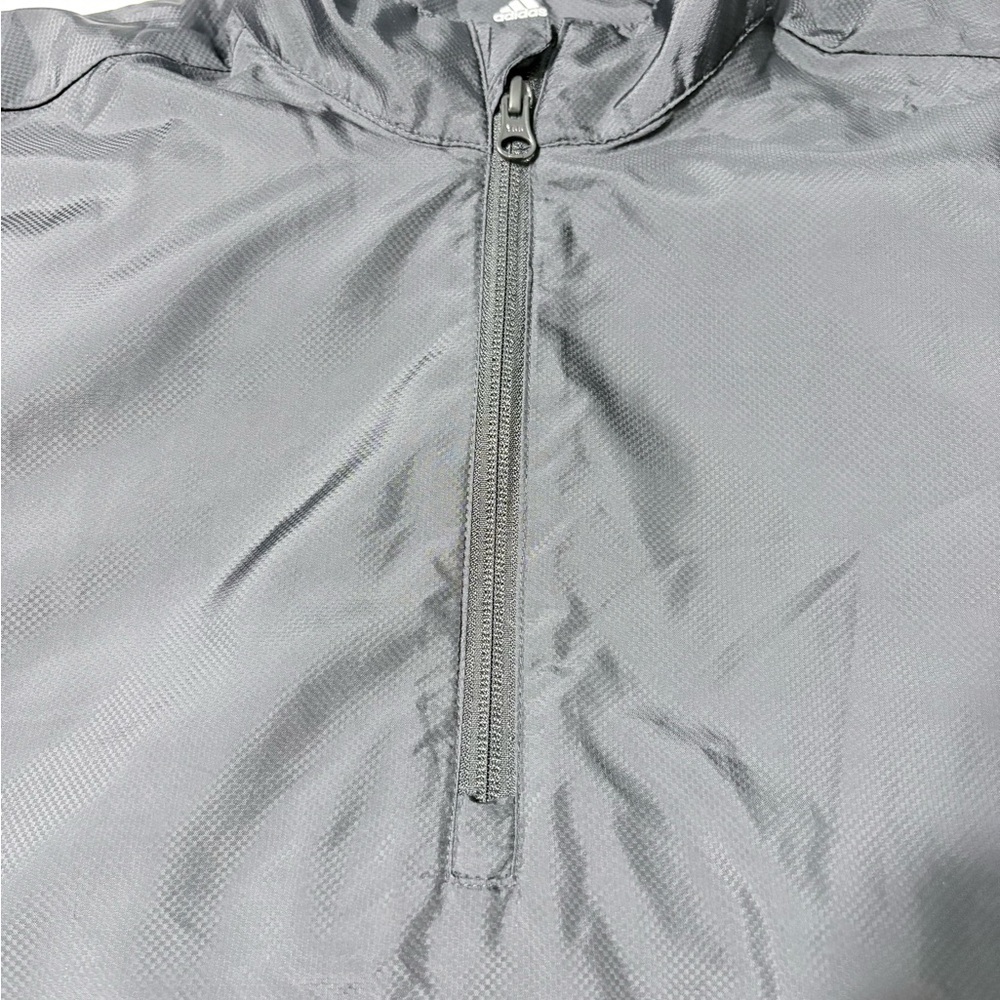 Men's Adidas 1/4 Zip Golf Black Wind Vest. Side Zip Pockets. M - Picture 7 of 12